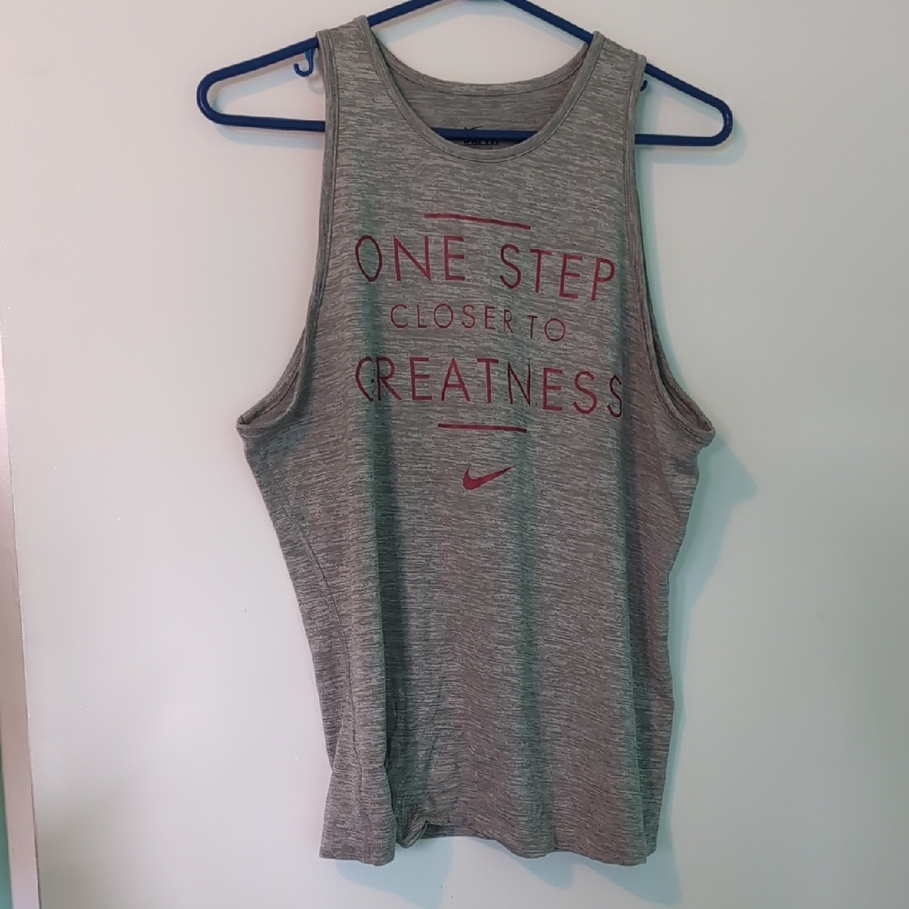 Nike Dri-Fit 'One Step Closer To Greatness' Grey Tank